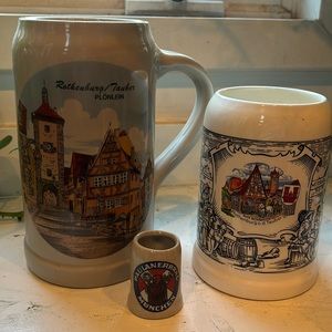 3 German steins